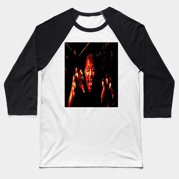 Vampire - Fantasy and Halloween Baseball T-Shirt by Marcel1966